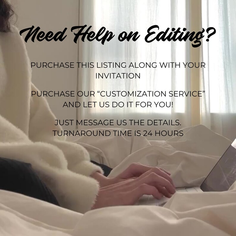 Customization Service, Edit and Customize your Invitation image 1