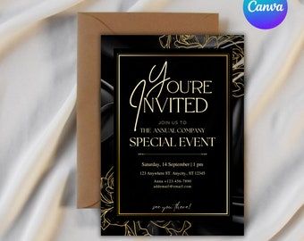Company Anniversary Invite Invitation Template, Business Printable Party Invitations, Digital Party Invite Template, Corporate Invite