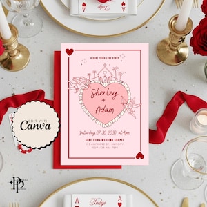 Las Vegas Save The Date, Las Vegas-huwelijksuitnodiging, Vegas-thema bruiloftsuitnodiging, Sure Thing Chapel Vegas-huwelijksuitnodiging, Vegas Elopement
