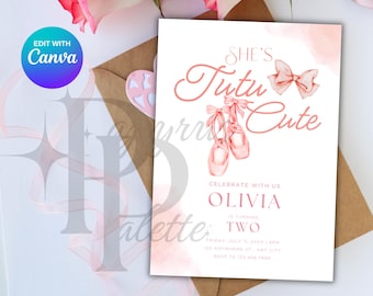 Ballerina Birthday Invitation, Tutu Cute Birthday Invite, Ballet Theme Invitation Printable Party Invite, Tutu Cute Party Invitation