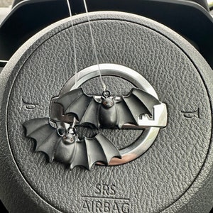 Cute Bat Charm for Car Rearview Mirror - Fun Rear-View Hanging Decoration