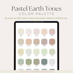 Boho-So-Soft, Color Swatches, Color Palette, iPad Color Palette