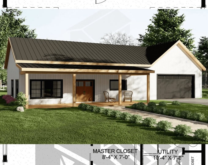 3 Bedroom 2 Bath House Plan Floor Plan With 2 Car Garage. Great Layout ...