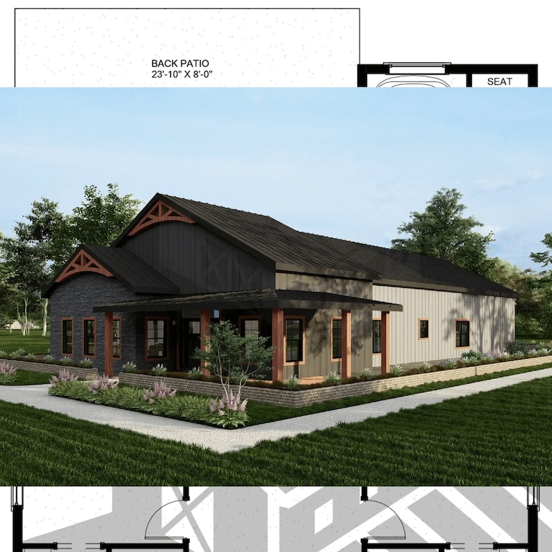 The Penfold Barndominium Floor Plan