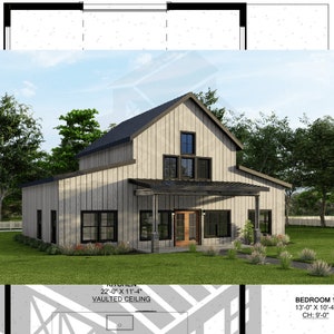 The Ascot Plan - 3 Bedroom Barndominium Floor Plan