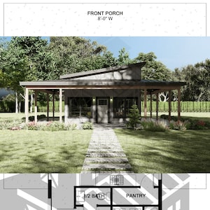 The Kirton Plan - 2 Bedroom Barndominium Floor Plan
