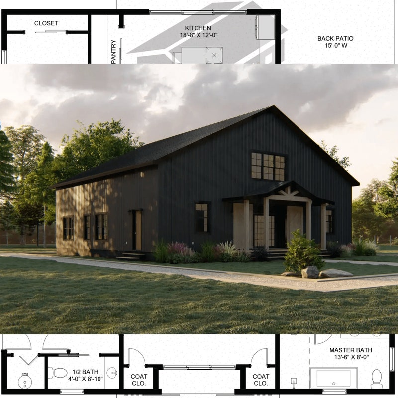 Black Barndominium - Etsy
