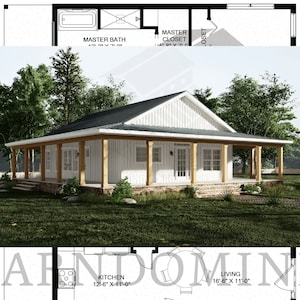 The Wedlake Plan - 3 Bedroom Barndominium Floor Plan