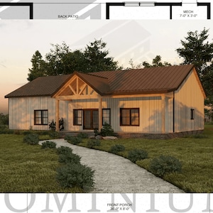 The Berther Plan - 3 Bedroom Barndominium Floor Plan