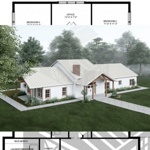 The Lancaster Plan - 5 Bedroom Barndominium Floor Plan