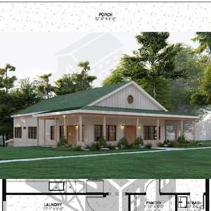 The Babington Plan - 5 Bedroom Barndominium Floor Plan