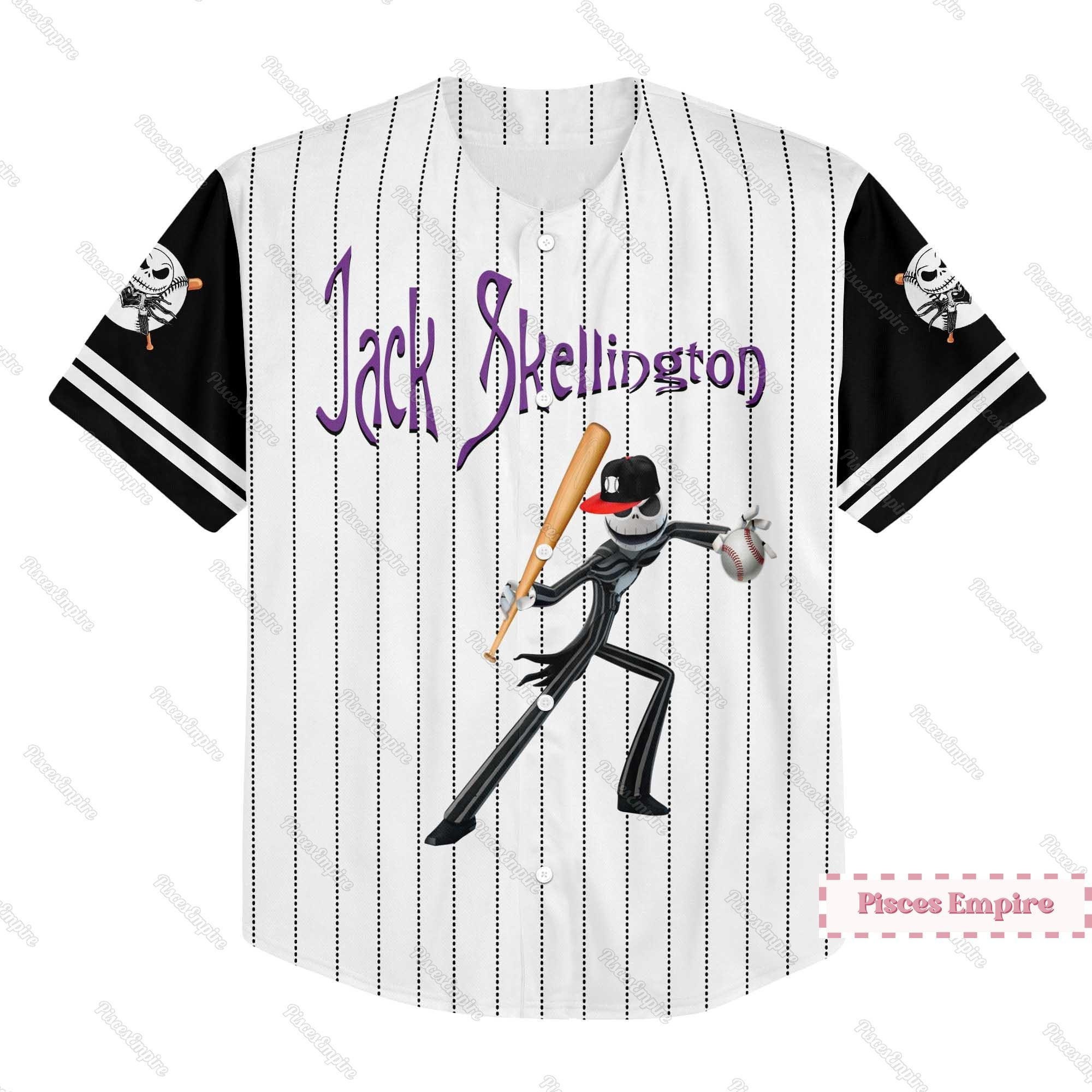 Jack Skellington Jersey, Skellington Baseball Jersey