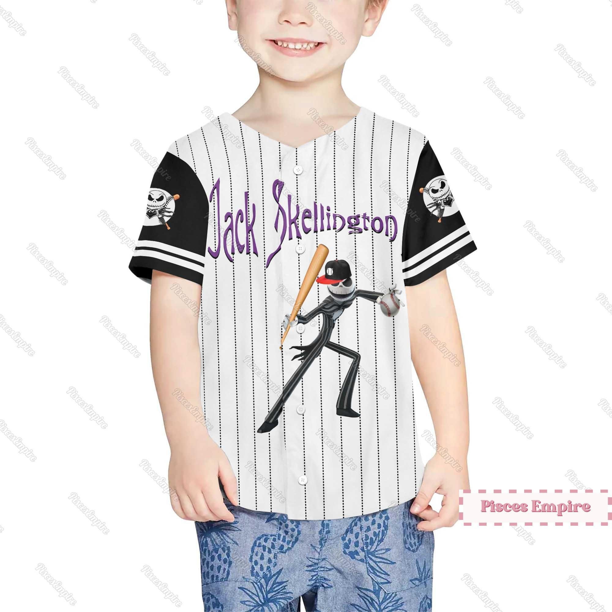 Jack Skellington Jersey, Skellington Baseball Jersey