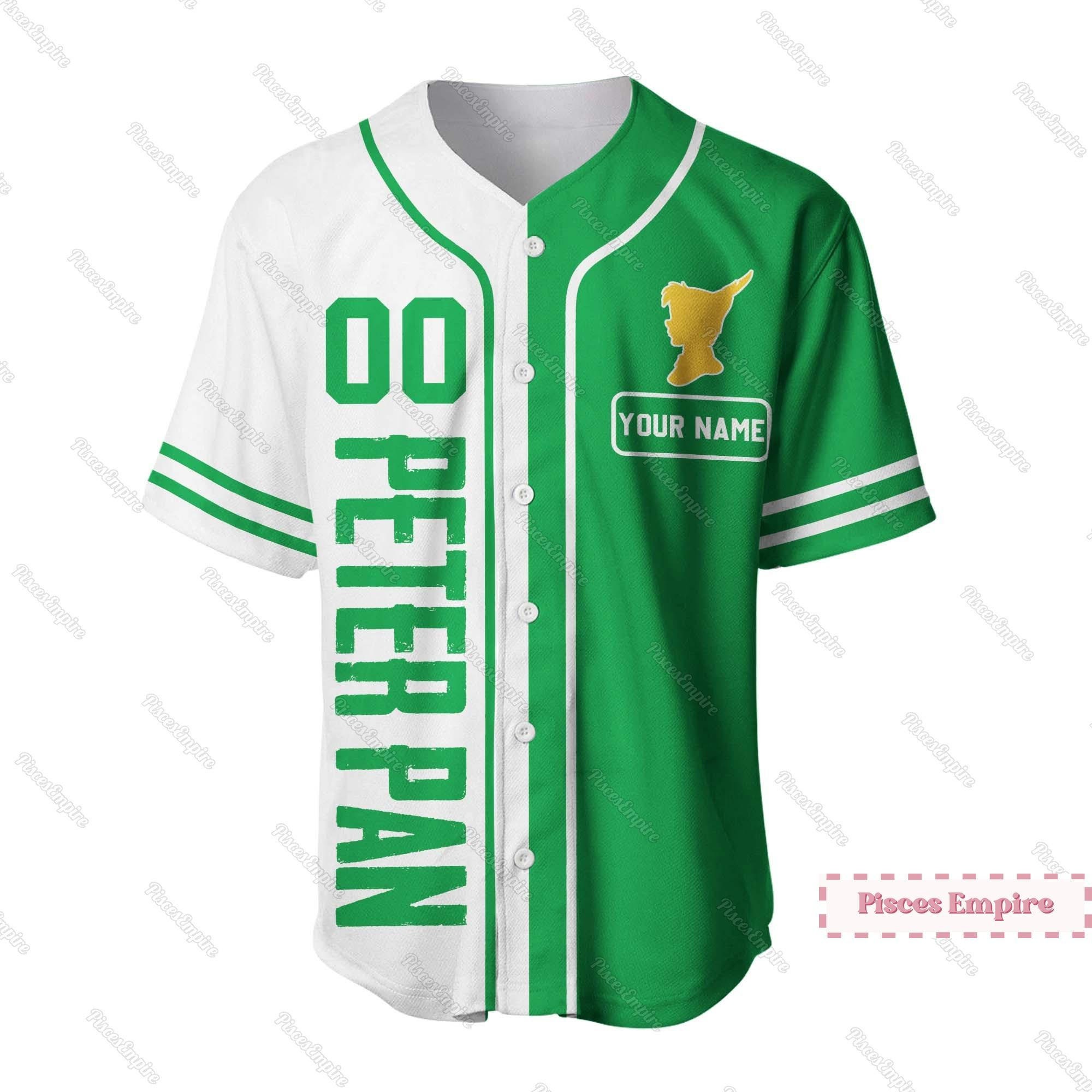 Peter Pan Jersey Shirt, Peter Pan Baseball Jersey, Tinkerbell Shirt