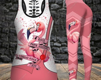 Flamingos Tank Top, Flamingos Leggings, Flamingos Womens Tank Top, Flamingos Gym Leggings, Flamingos Workout Tank, Flamingos Pants