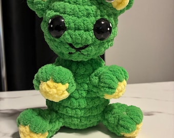 Peluche de gato extraterrestre de ganchillo/clip para mochilas, bolsos o carteras