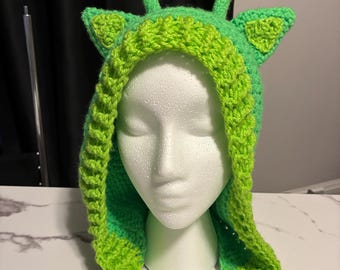 Capucha de ganchillo de gato alienígena; Gnarp Gnap Zeep Glorp