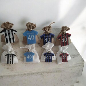30 PEZZI - Sacchetto confetti magliette calcio