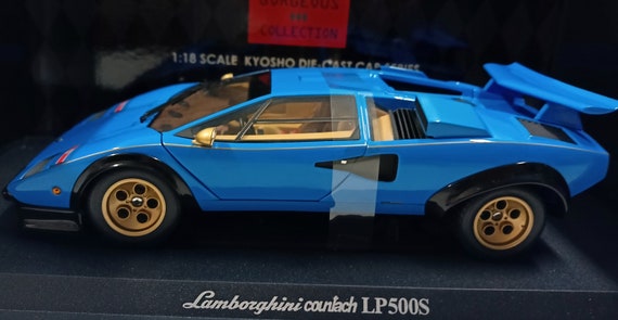 Lamborghini Countach LP500S Diecast Car 1/18 Scale KYOSHO Blue