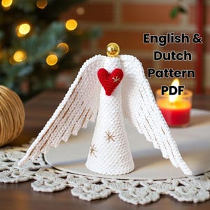 Large Crochet Angel Pattern – Home Decor & Gift – Step-by-Step Photo Tutorial – Amigurumi PDF Pattern (EN + NL)