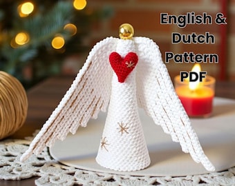 Large Crochet Angel Pattern – Home Decor & Gift – Step-by-Step Photo Tutorial – Amigurumi PDF Pattern (EN + NL)