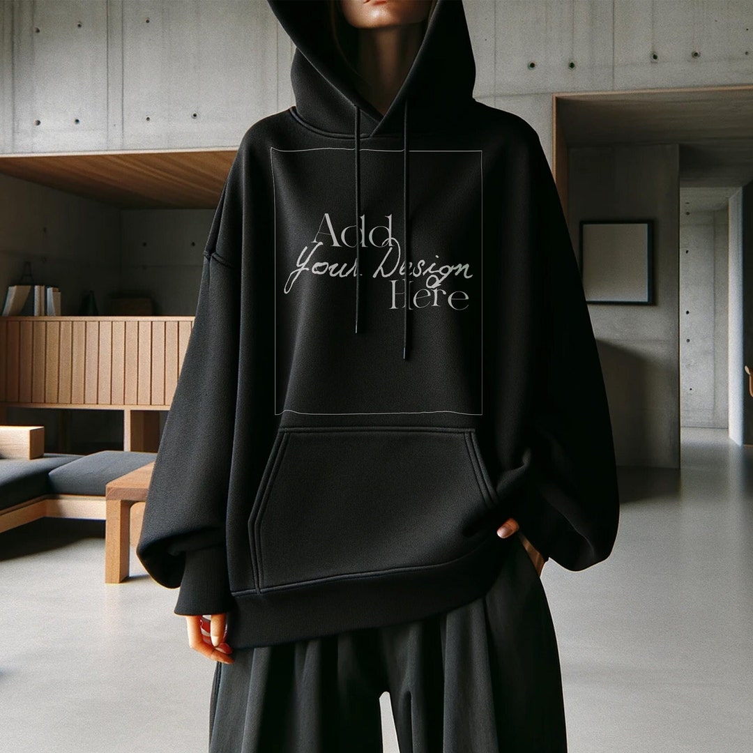 Realistic Hoodie Mockup Editable Hooded Sweatshirt Template Etsy