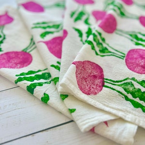 Hand Block Printed Cloth Napkins Set of 4 Beet Cloth Napkins, Beetroot, farmers market, Vegetables , printed napkins, Mother's Day image 9