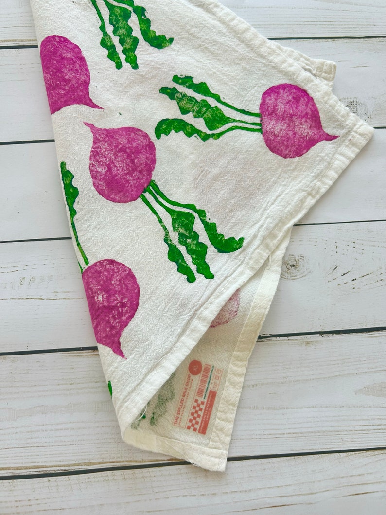 Hand Block Printed Cloth Napkins Set of 4 Beet Cloth Napkins, Beetroot, farmers market, Vegetables , printed napkins, Mother's Day image 5