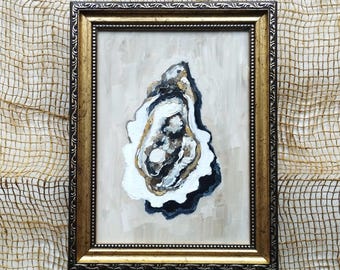 Oyster Original oil painting Handpainted artwork Living room wall art