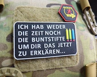 Colored pencil patch, full color / 3D rubber patch