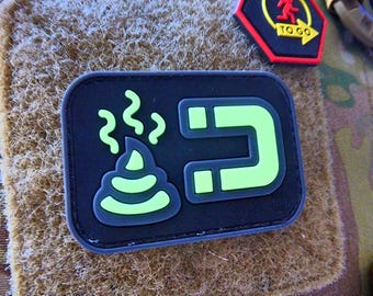 ShitMagnet Patch, glow in the dark / 3D Rubber patch