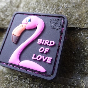 Parche de FLAMINGO, Ave del Amor / Parche de goma 3D