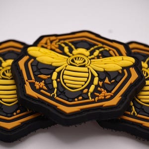 Bee-yond Hexagon 3D Rubber Patch