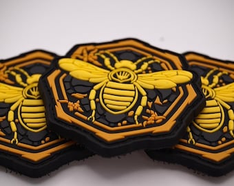 Bee-yond Hexagon 3D Rubber Patch
