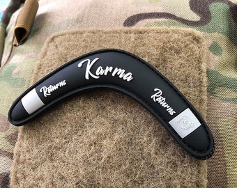 Karma Returns Boomerang Patch, black