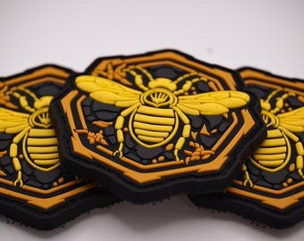 Bee-yond Hexagon 3D Rubber Patch