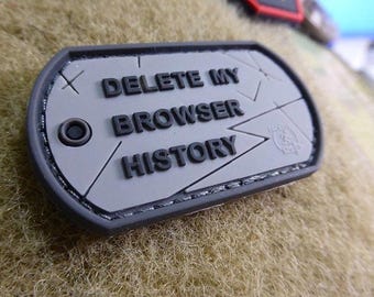 Browser History Dog Tag Patch, fullcolor, 3D Rubber Patch