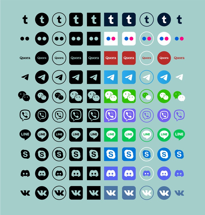 Actualización de iconos de redes sociales 2024 / SVG PNG PDF/ 200 logotipos de iconos / Facebook / Instagram / X Twitter / Linkedin / TikTok / Whatsapps / Telegram imagen 3