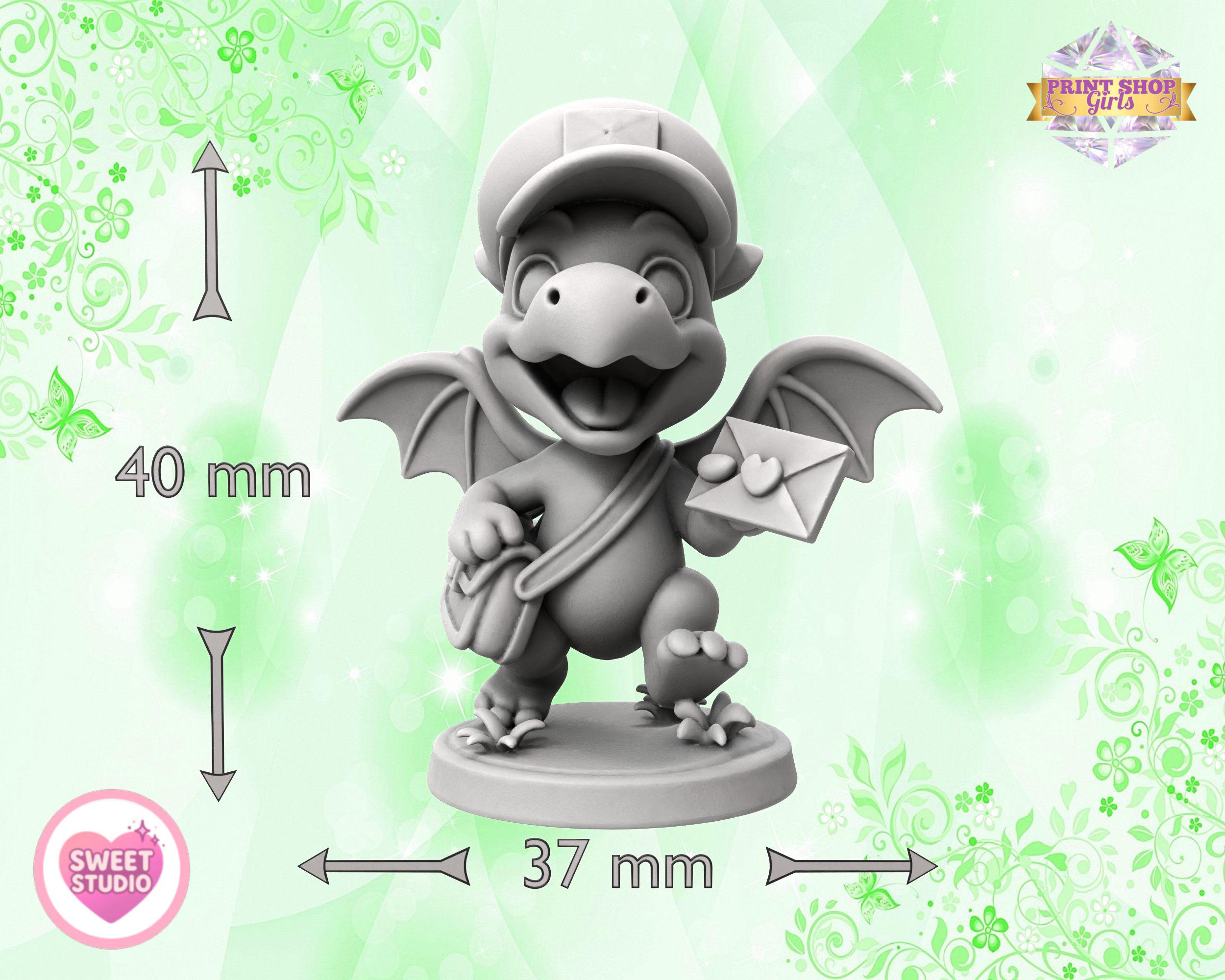 Dragon Postman Dactil Miniature | Funny Dinosaur Fantasy Figure | Dino ...