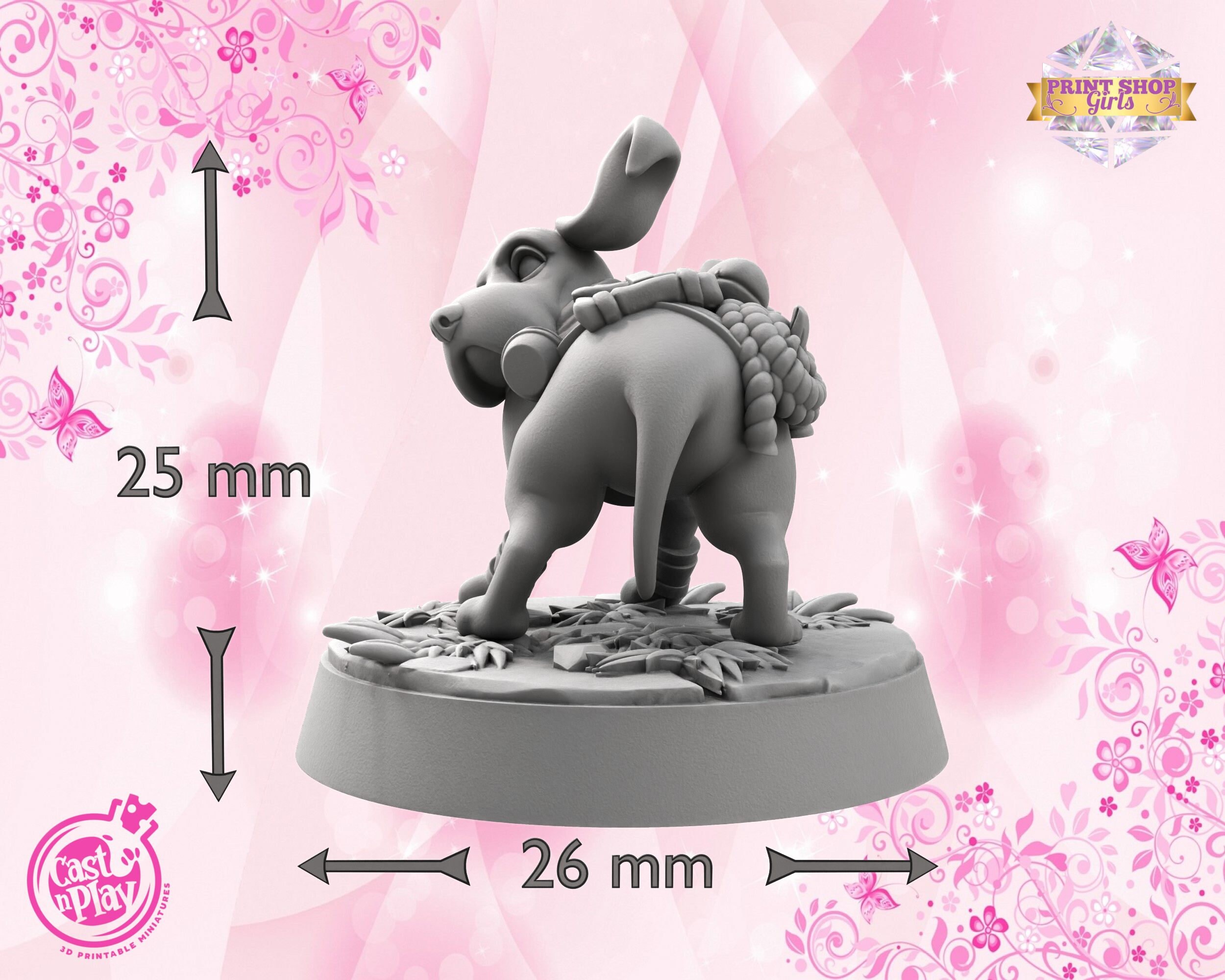 Miniature Beagle Par Castnplay - Figurine D&D / Tabletop 24mm - Résine Imprimée 3D, Fabriquée à La Main