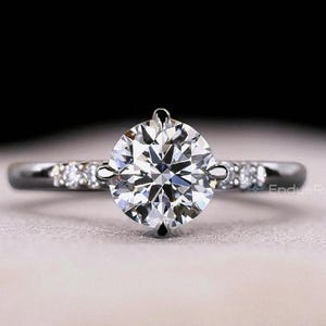 IGI Certified Lab Grown Diamond Solitaire Ring - 14K White Gold Engagement Ring
