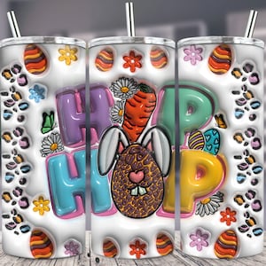 Hip Hop Easter Tumbler 3D Inflated tumbler png, Easter Life, Easter Day, 20 oz Tumbler Sublimation, Egg, Hip hop tumbler, Easter Day 20 oz