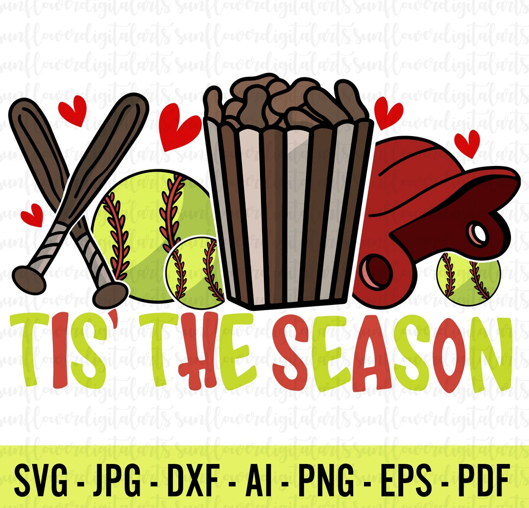 Tis the Season Softball Svg,softball Quotes Svg,softball Fan Svg,fan