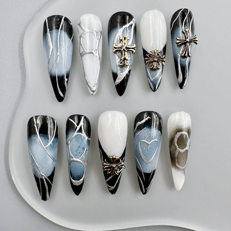 Goth Nails - Etsy