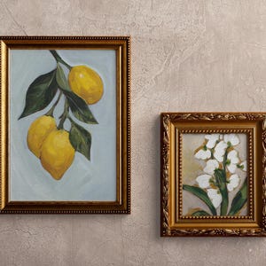 Kitchen Wall Art Lemon Branch Print Botanical Nature Painting Dining Room Decoration Elegant Yellow Citrus Artwork Classic Vintage Illustration Fine Art Reproduction Premium Quality Archival Ink Matte Photo Paper Bright Finish Home Decor