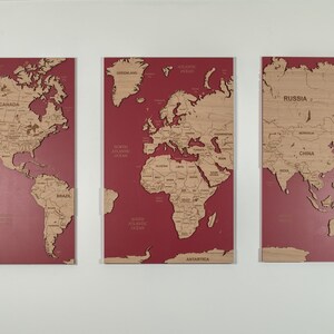 Korktafel Weltkarte – 75x50 Cm Mit 10 Goldenen Reißzwecken | Pinnwand Für Reiseplanung & Deko | Aus Naturkork