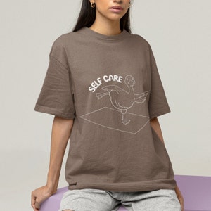 Comfort Colors Goose Self Care Shirt, Positive Wear, Motivational shirt, Aesthetic Clothes, Yoga Sweatshirt,  Funny Sweater, Animal T-shirt