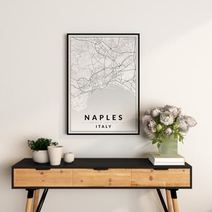 Naples Map Print, Italy Map, Naples City Poster, Naples Street Map ...