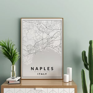 Naples Map Print, Italy Map, Naples City Poster, Naples Street Map ...