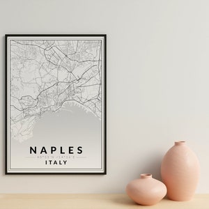 Naples Map Print, Italy Map, Naples City Poster, Naples Street Map ...